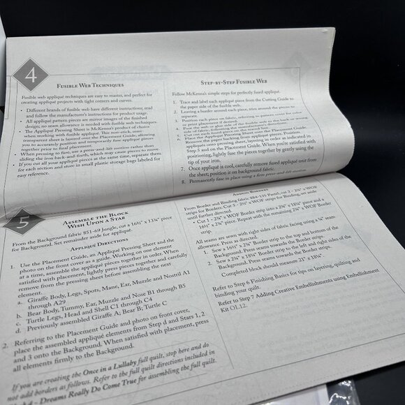 McKenna Ryan Block 3 “Wish Upon a Star” Applique Quilt Sewing Pattern Uncut FF - Picture 4 of 6